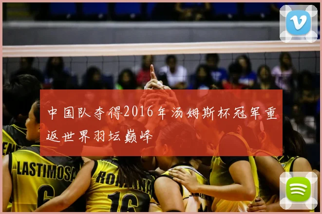 中国队夺得2016年汤姆斯杯冠军重返世界羽坛巅峰